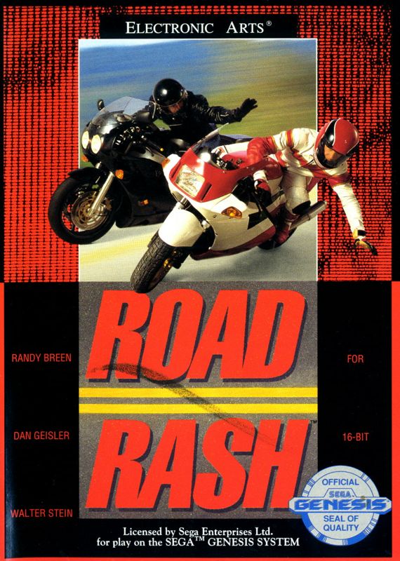 Road Rash box art for Sega Master System